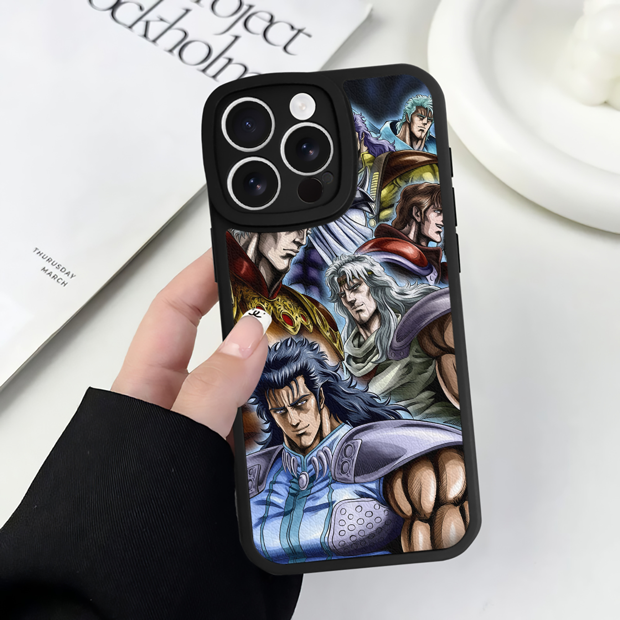 （画像用） 北斗の拳 Fist of the North Star 【iPhone 16シリーズ対応】シリコンスマホケース（レザー調） 材質：シリコン
